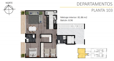 preventa departamento con terraza en colonia narvarte