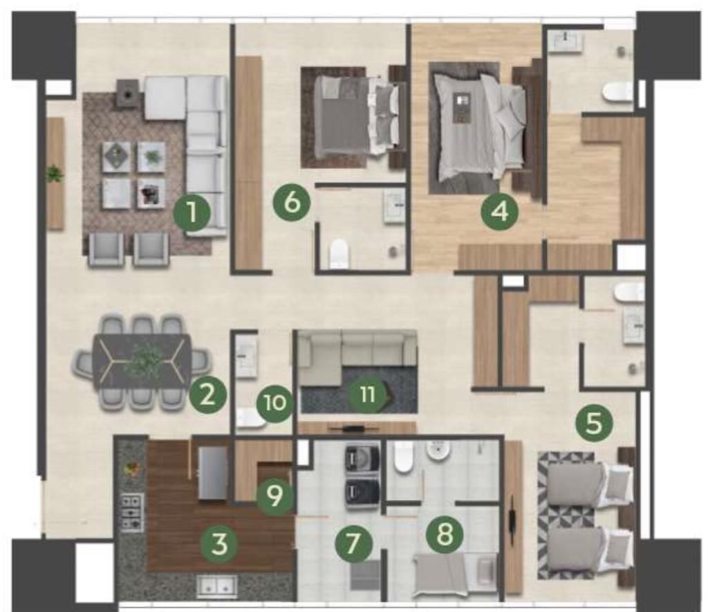 departamento en venta para estrenar, manigua 190