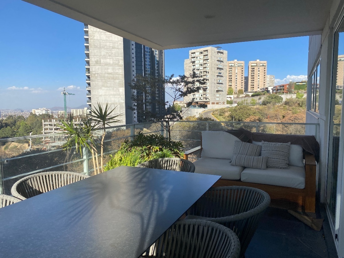 departamento en venta con gran terraza y balcón, binome, interlomas