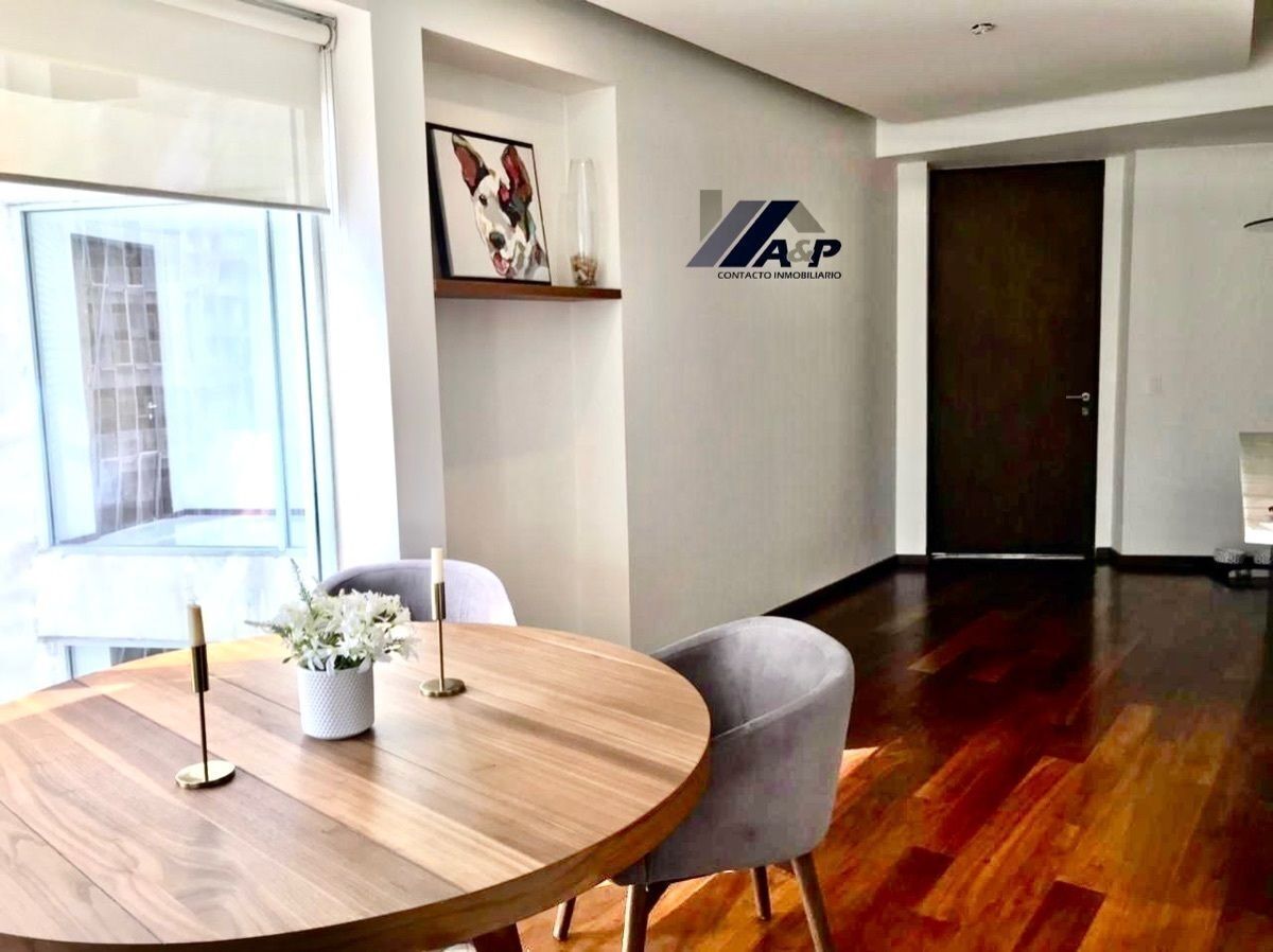 renta departamento tipo loft  amueblado península santa fe